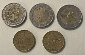 3 - 2 EURO + 2 20CENTS EUR ~ FRANCE & GERMANY & GREECE & ATHENS OLYMPICS - Picture 1 of 2