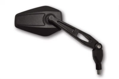 301-143 Shin Oye Espejo Booster Negro, M8 Roscado a la Derecha 1 Extra Adaptador - Imagen 1 de 3