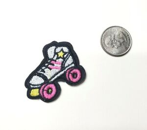 Roller Skate Patch Mini Small Iron-On/Sew-On Embroidered Applique, Derby Cute