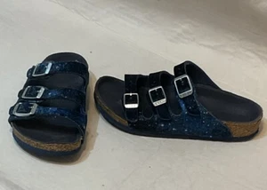 Birkenstock Florida Kids Velvet milky way Sandals Size 30, US 12-12.5 - Picture 1 of 7