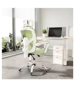 Ergonomic High Back Mesh Rocking Gaming Chair with Lumbar Support Pillow - Picture 1 of 5