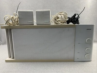 Altavoces Bose Powered Acoustimass 3 Serie II 2 Cubos Subwoofer Blanco Sin Probar Foto 1 de 4