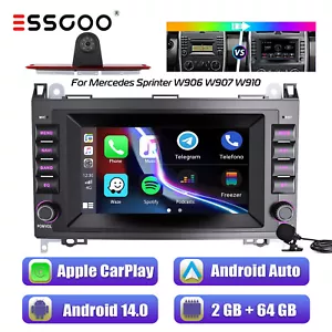 Carplay Autoradio Android 14 + Bremslicht Rückfahrkamera Für Benz Sprinter W906 - Bild 1 von 22