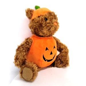 Hallmark Scary Teddy Bear Plush Halloween Bear Pumpkin Jack O Lantern w/ Tags - Imagen 1 de 10