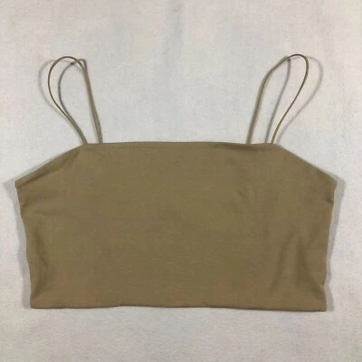 Banana Republic Factory Top Womens Large Crop Tank Top Shirt Tan NEW $40 - Изображение 1 из 4