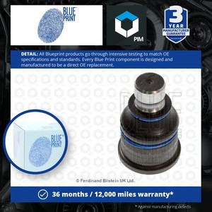 Ball Joint fits OPEL MOVANO FD, JD 2.2D Lower 2000 on Suspension Blue Print New