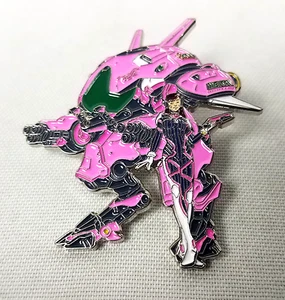 Pin de esmalte suave Blizzard Entertainment OVERWATCH D.VA y MEKA  - Imagen 1 de 1