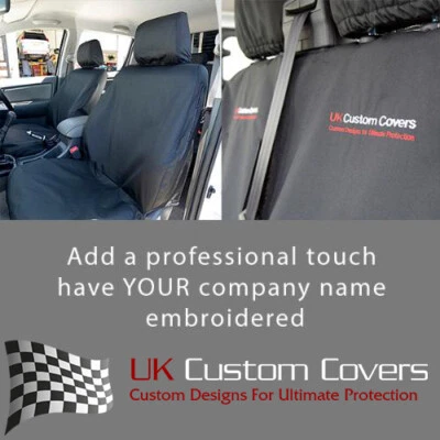 FUNDAS DE ASIENTO DELANTERAS TOYOTA HILUX INVENCIBLE 2005-2016 BORDADO INC 139 BEM Foto 1 de 4