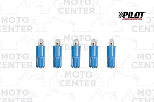 KIT 5 LAMPADE PILOT BIANCHE CON ZOCCOLO CRUSCOTTO A 1 LED - (T3) - W2X4,6D - Picture 1 of 3