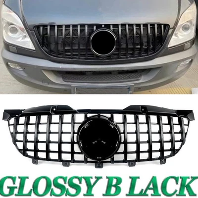For Mercedes Benz Sprinter W906 09-13 GTR Glossy Black Front Upper Bumper Grille Foto 1 de 4