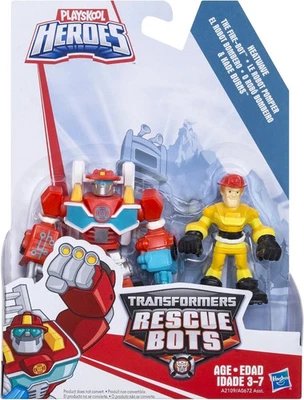 Playskool Heroes Transformers Rescue Bots Heatwave the Fire-Bot and Kade Burns - Image 1 of 2