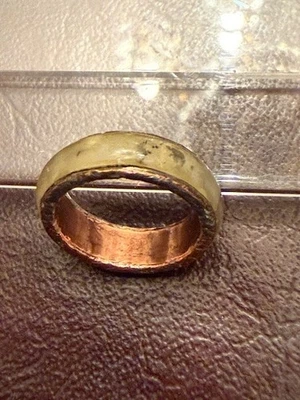 Anillo banda ágata musgo cobre - tamaño 6,5 Foto 1 de 4