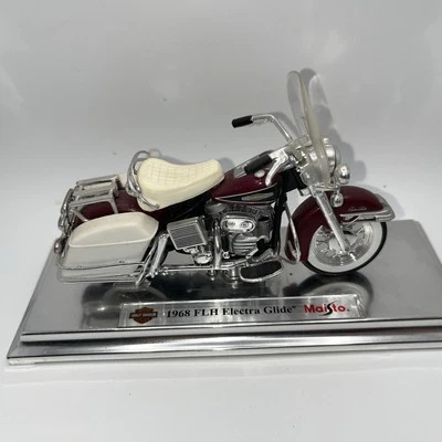 Maisto Harley Davidson 1:18 Diecast Motorcycle 1968 FLH Electra Glide Free Ship - Image 1 of 4