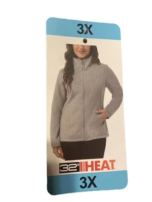 32 Degrees Ladies' JACKET Plus Size 3X Brushed Gray NWT - Image 1 of 3