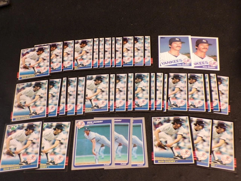 Leaf-Donruss-Fleer-Topps 1985 ¡Lote de 40 tarjetas RON GUIDRY! ¡YANKEES! Foto 1 de 1