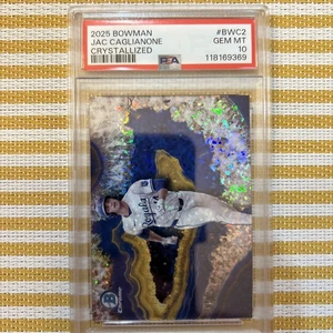 JAC CAGLIANONE SSP 2025 Bowman Chrome CRYSTALLIZED CASE HIT #BWC2. GRADED PSA 10 - Picture 1 of 5