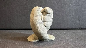 Vintage UDC Manatee Hugging Figurine Sand Art Hand Crafted Aquatic Marine Animal - Picture 1 of 6