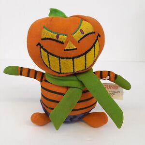 Gund Frighty Night Zip Along Plush Halloween Jack O' Lantern Doll 4.5"  Works