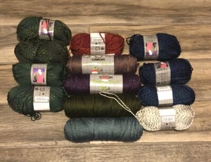 Caron Simply Soft Lot Of 13 Skeins Mixed Colors - Picture 1 of 6