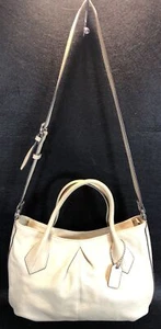 Clarks Elfenbein Leder Schultertasche Handtasche LESEN - Bild 1 von 9