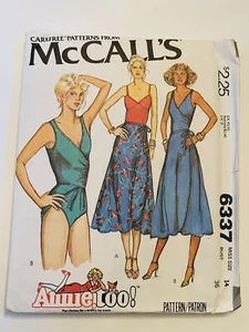 Body y envoltura vintage años 70 McCall's patrón Annie Too #6337 SIN CORTAR talla 14 36 - Imagen 1 de 2
