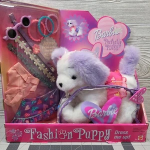 Barbie Fashion Puppy Dress Me Up Plush Dog Talking Toy Carrier Leash Outfits - Picture 1 of 9