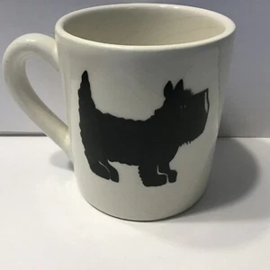 Tasse à café écossais Terrier Scottie Dog glaçure glaçure fabriquée en Italie noir scotty - Photo 1/8