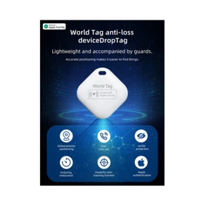 mini World Tag (Apple Find Me) AirTag iOS Finder GPS Ortung Bluetooth Tracker - Bild 1 von 6
