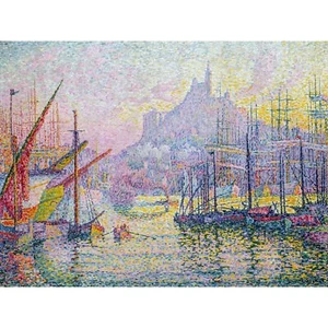 Paul Signac, Notre-Dame-de-la-Garde, 1905, Lustre Canvas Print, 18" x 24" - Picture 1 of 10