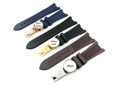 25mm Black/Brown/Navy Rubber Silicone Strap fit Patek Philippe Nautilus Watches