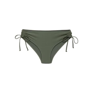Time and Tru Women's Mid Rise Ruched Side Bikini Bottoms Olive Green XL (16-18) - Picture 1 of 4