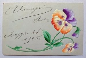 Ada Negri - Tarjeta postal con su firma manuscrita - (1905) - Imagen 1 de 2