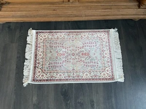 Small Bamboo Silk Rug , Blue Silk Rug , Small Carpet , Hereke Design Rug 1.6x2.2 - Picture 1 of 10