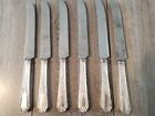 Lot Of 6 1847 Rogers Bros Ancestral Pattern Dinner Table Knives 9" Silverplate