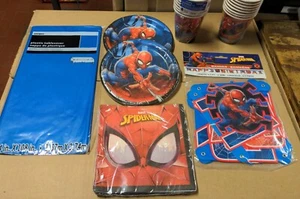 Spiderman Birthday Party Supplies and Decorations, Spiderman Bonus 10FT Wall Dec - Picture 1 of 8