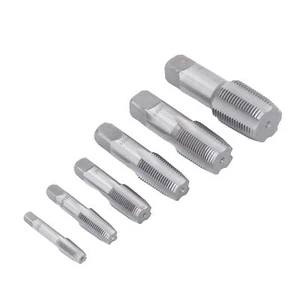 6Pcs Pipe Tap NPT 1in 3/4in 1/2in 3/8in 1/4in 1/8in Carbon Steel Thread Tapping - Picture 1 of 24