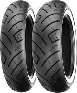 130/80B17 73H Front & 180/65B16 81H Rear 777 White Wall Tire Set Shinko - Picture 1 of 1