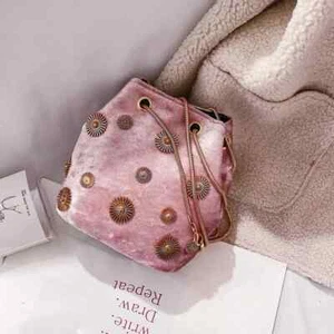 Nuevo Para mujeres Bolsos de Hombro Bolso Cubo Elegante Terciopelo Bolso de Mano Bolso Bandolera Ba... - Imagen 1 de 10
