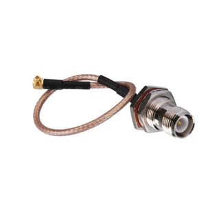 MMCX male RA to RP-TNC female (plug) bulkhead pigtail cable RG316 15cm for WiFi - Zdjęcie 1 z 4