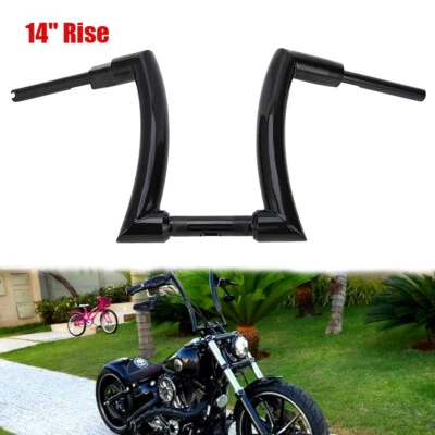 Manillar de barra de suspensión Ape de 14" de elevación de 2" para Harley Touring Road King Dyna Sportster Foto 1 de 4
