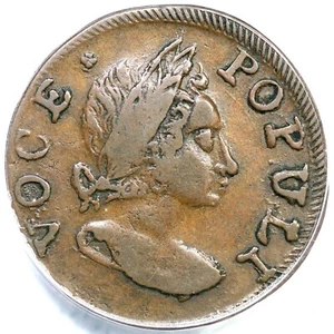 1760 N-8 R-6+ ANACS VF 30 Long Nose Voce Populi Colonial Copper Coin - Picture 1 of 3