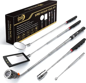 Telescoping Magnetic Pick up Tool Kit with 1 Lb and 15 Lb Pickup Rod, round and - Picture 1 of 12