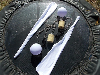Poi Package, Fire and LED interchangeable with chains and socks - image 1 of 4