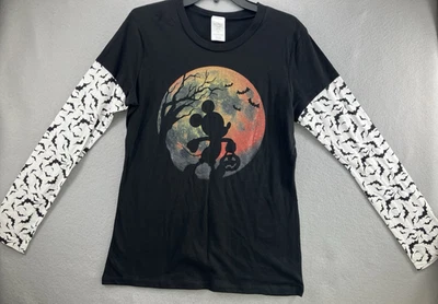 Disney Mickey Halloween T Shirt Junior Size XL 15-17 Long Sleeve Tee NEW - Image 1 of 4