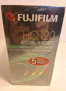 5 Pack FUJI HQ-120 VHS Blank High Quality Videotapes - New - Picture 1 of 4