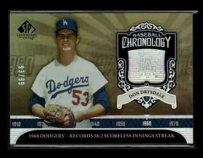Don Drysdale 2006 SP Legendary Cuts Baseball Chronology - Platina #DD #/99 - Imagem 1 de 2