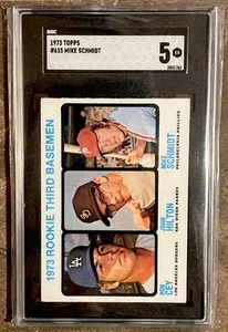 🟥🔥Mike Schmidt🔥🟥 1973 Topps #615 Ron Cey John Hilton Vintage RC Rookie SGC 5 - Picture 1 of 17
