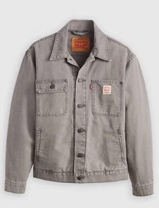 Levi's Men’s Sz. Medium Vintage Style Fit Work Wear Trucker Jacket Grey - Picture 1 of 15