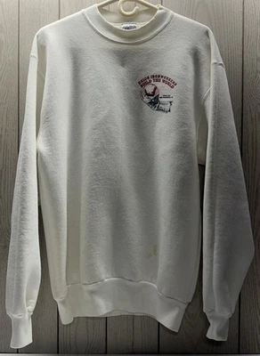 Sudadera De Colección Oneita White Union Iron Workers Local #377 Hecha en EE. UU. Preciada Foto 1 de 4