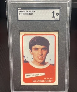 1968-69 A. & B.C. Gum #44 George Best SGC 1  - Picture 1 of 2
